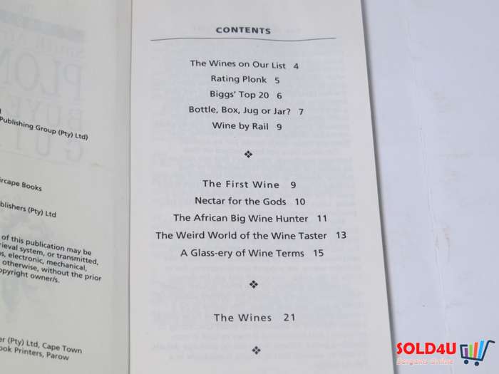 The 1995 South African Plonk Buyer's Guide - David Biggs