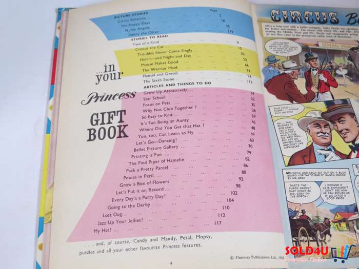 Princess Gift book for Girls 1963