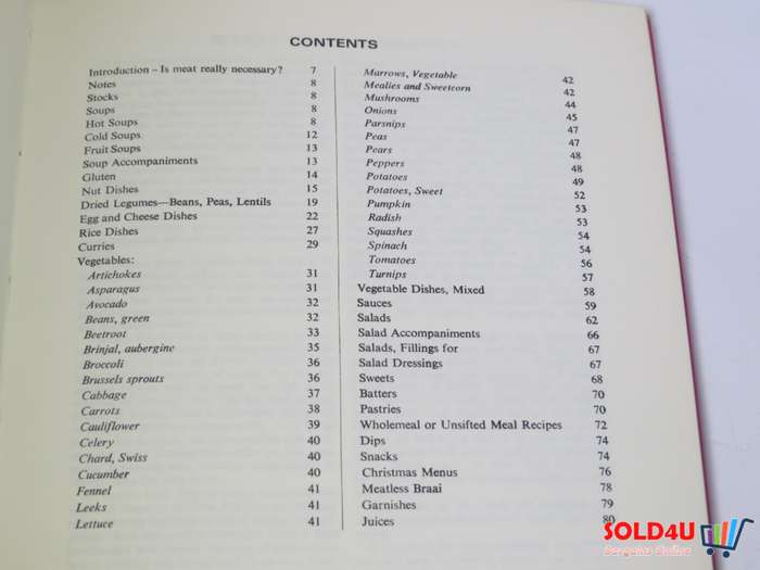 A South African Vegetarian Cook Book - Tilda Cahill