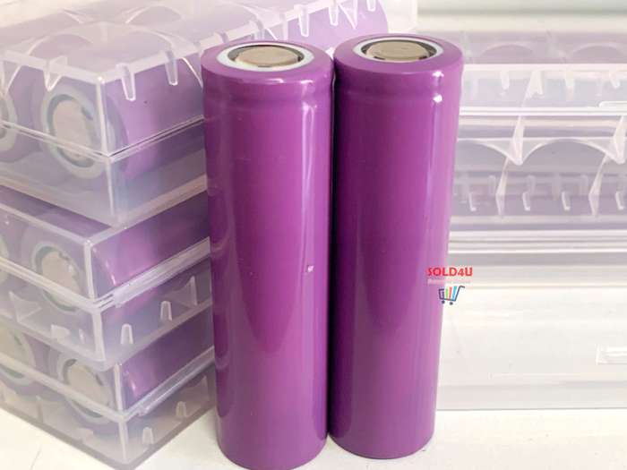 18650 Battery 3.7V Li-ion Rechargeable [ set of 2 in Plastic Box ]