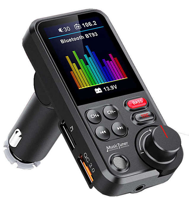 Car Bluetooth 5.0 FM Transmitter MP3 Music Player Hands-free Call Auto Kit