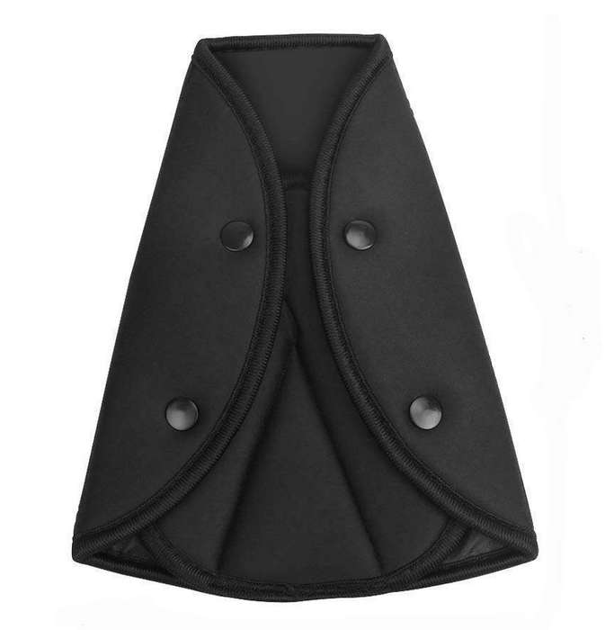 Car Seat belt Safety Cover Triangle Positioner Adjuster - Black