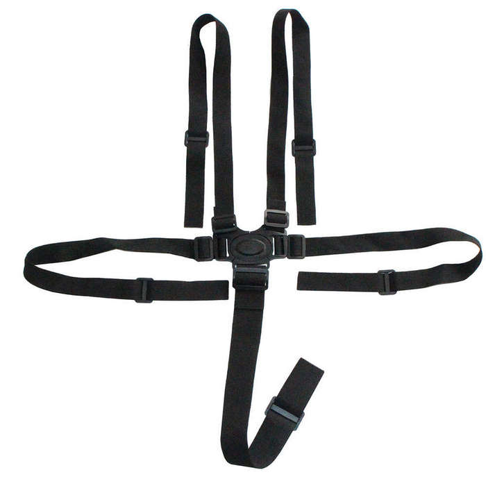 Baby Universal 5 Point Harness Belt Adjustable Strap for Stroller Black