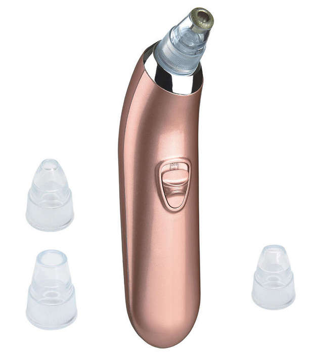 Blackhead Remover Pore Vacuum Cleaner with 4 Sucker Heads  (Rose Gold)