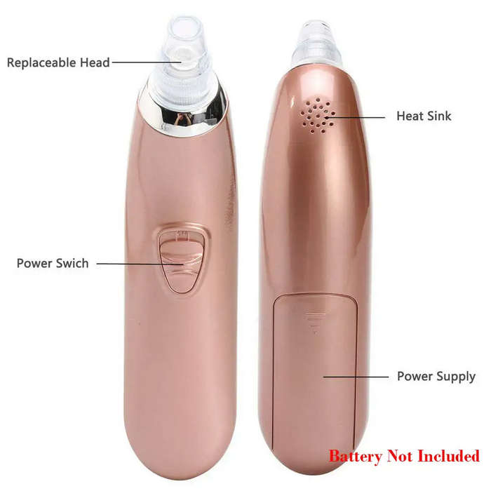 Blackhead Remover Pore Vacuum Cleaner with 4 Sucker Heads  (Rose Gold)