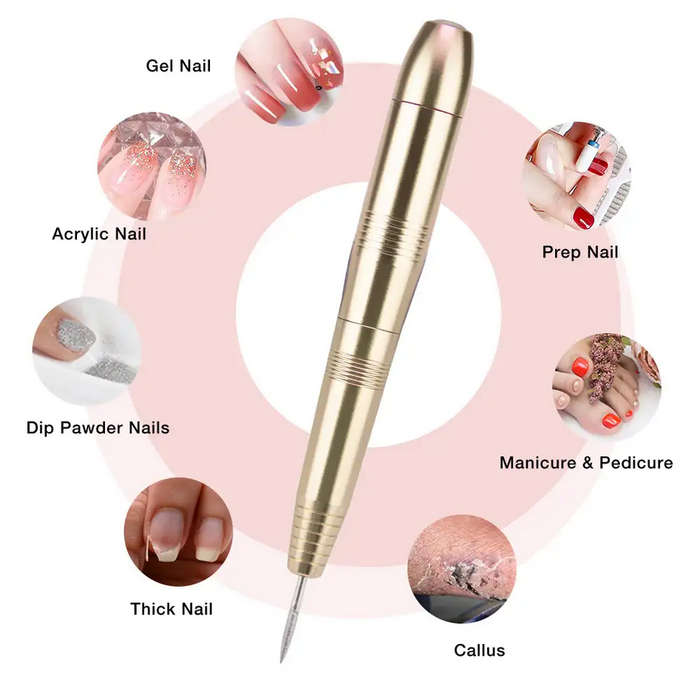 Electric Nail Drill Pen Manicure Machine Set USB Portable
