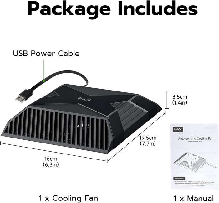 Cooling Fan For Xbox One Ipega PG-X010 USB Powered Auto-Sensing