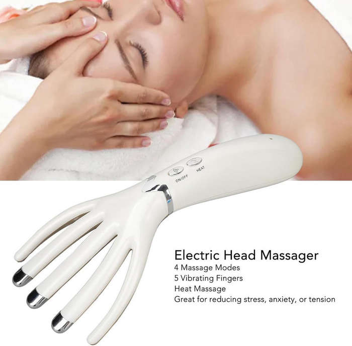 Multi-purpose Portable Vibration Rechargeable Head Massager Hand Shaped