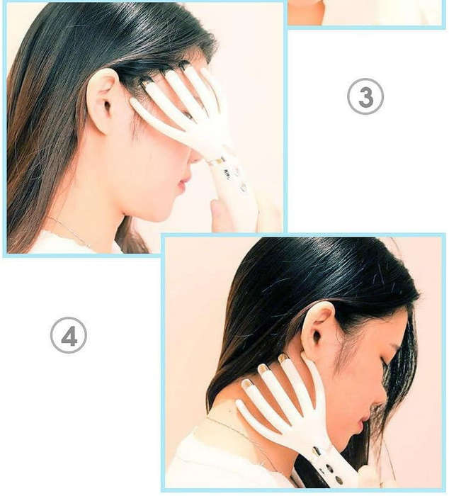 Multi-purpose Portable Vibration Rechargeable Head Massager Hand Shaped