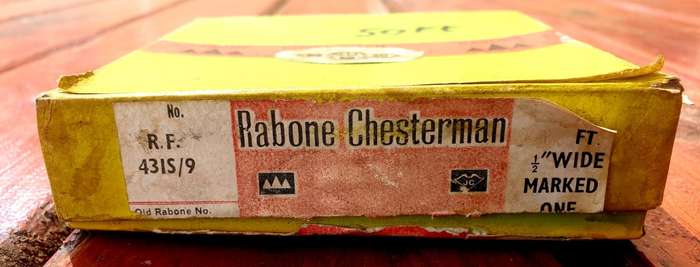 VINTAGE OLD NEW STOCK 50 FT RABONE CHESTERMAN TAPE INSERTS