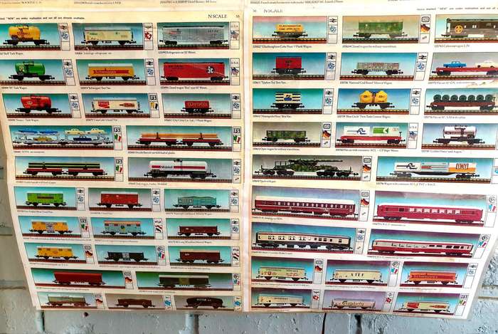 LARGE VINTAGE HISTORY OF LIMA MODEL TRAINS DOUBLE SIDED