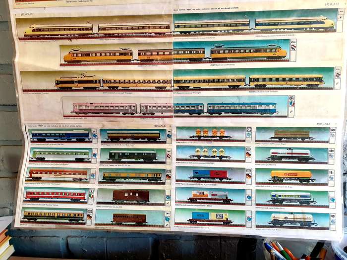 LARGE VINTAGE HISTORY OF LIMA MODEL TRAINS DOUBLE SIDED