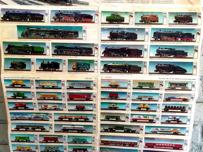 LARGE VINTAGE HISTORY OF LIMA MODEL TRAINS DOUBLE SIDED