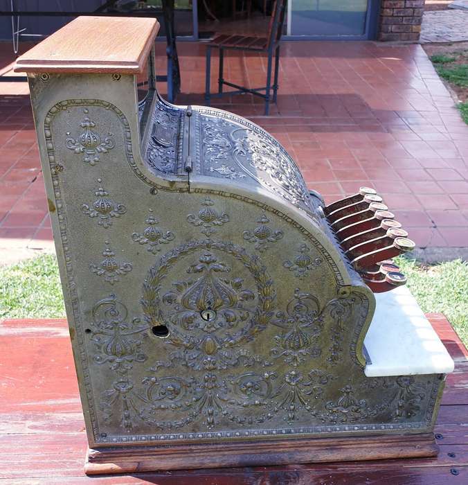 1909 NATIONAL NICKEL-PLATED BRASS CANDY CASH REGISTER MODEL 316
