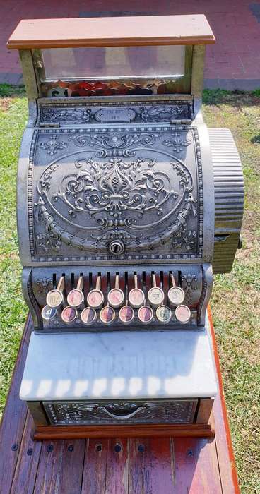1909 NATIONAL NICKEL-PLATED BRASS CANDY CASH REGISTER MODEL 316