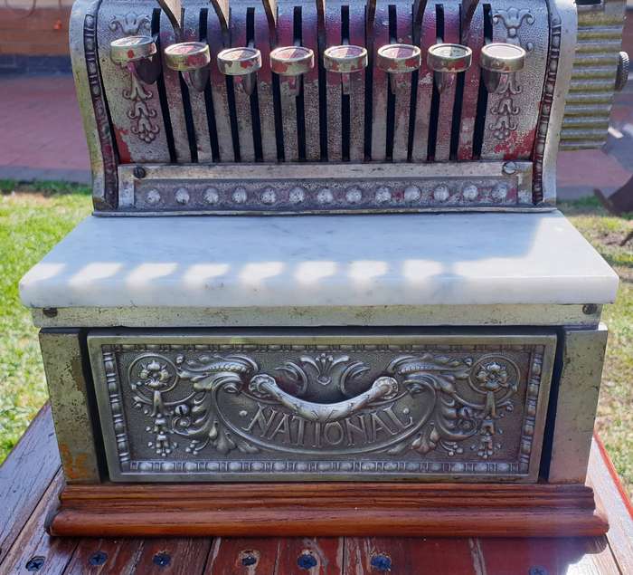 1909 NATIONAL NICKEL-PLATED BRASS CANDY CASH REGISTER MODEL 316
