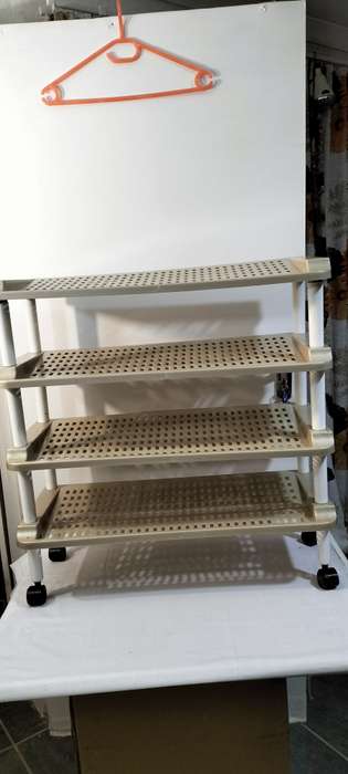 4 Tier Plastic Storage Unit on Wheels