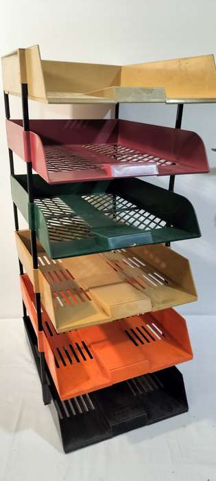 6 Tier Hard Plastic Office Filing/Storage Unit