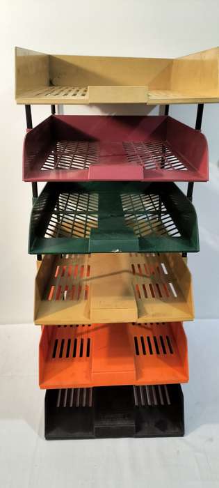 6 Tier Hard Plastic Office Filing/Storage Unit