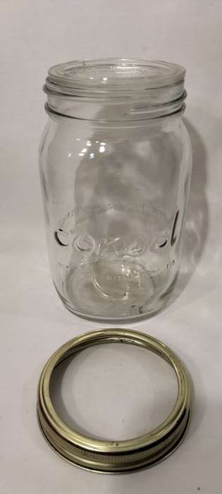 Quality Consol Glass Preserve Jar with Glass dome and Metal Ring 1000ml 1Liter. (type2)