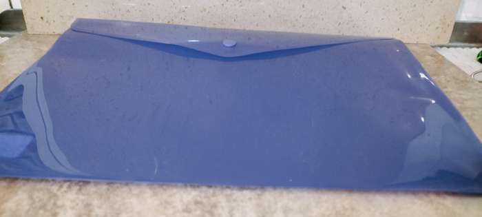 Set of 6 Unused A4 Plastic Document Envelopes with Clips