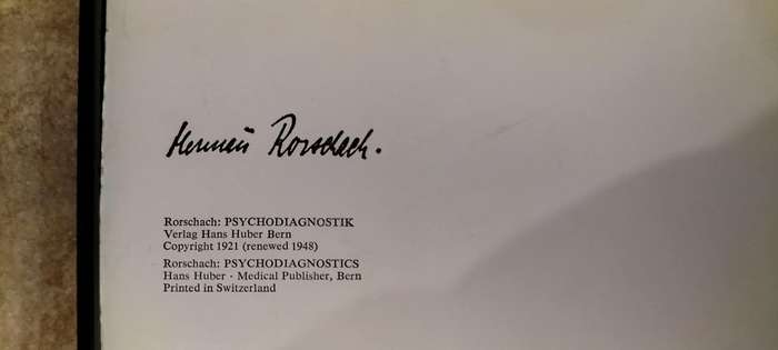 Genuine 1948 Hermann Rorschach Psychometric Testing Plate (Plate X)