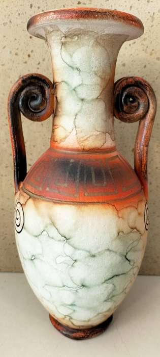 Magnificent Greek Amphora Matte Hand Painted Vase.