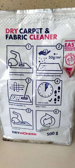 500 grams of Dry Wonder Dry Carpet and Fabric Cleaner