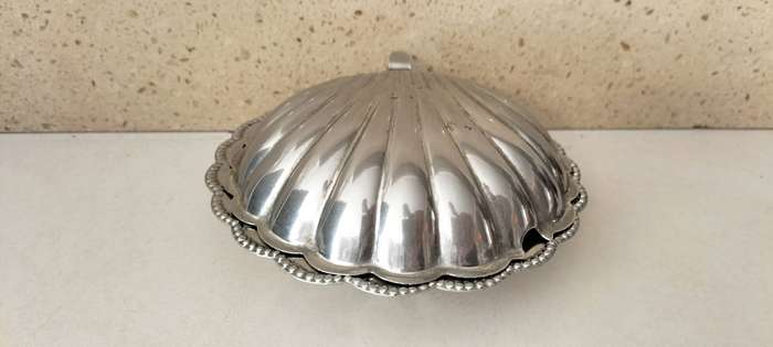 Circa 1940's F&JL Silver Plate on Brass Condiment Dish