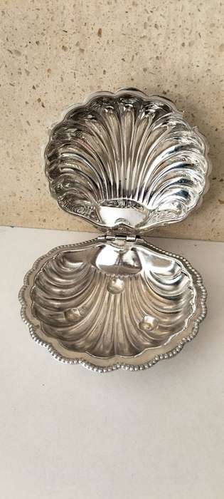 Circa 1940's F&JL Silver Plate on Brass Condiment Dish