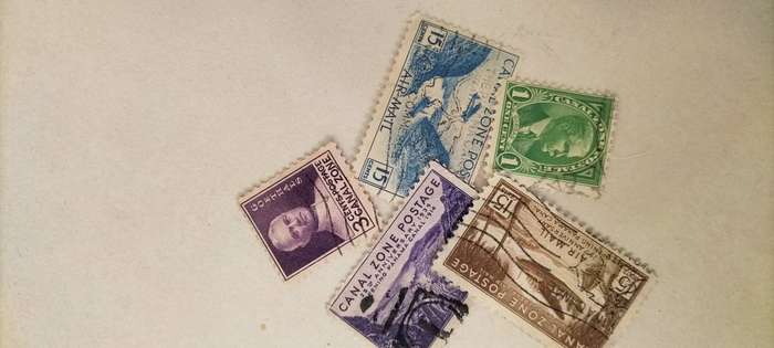 Collection Of +-5 Canal Zone Stamps - Read Description