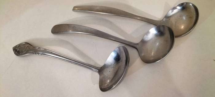3 x Large Quality Stainless Steel Gravy Ladles