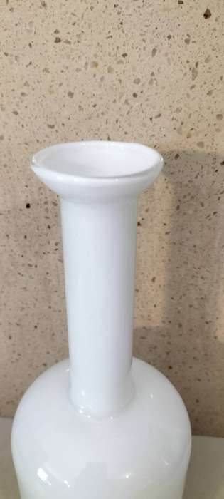 Magnificent Rare Holmegaard Otto Brauer Opal White Vase - Mint