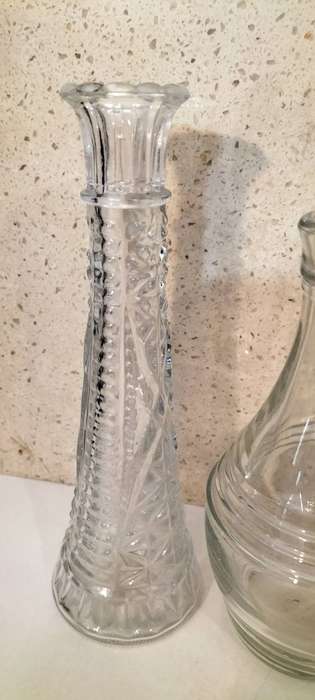 Set of 3 Beautiful Vintage Water Carafes.