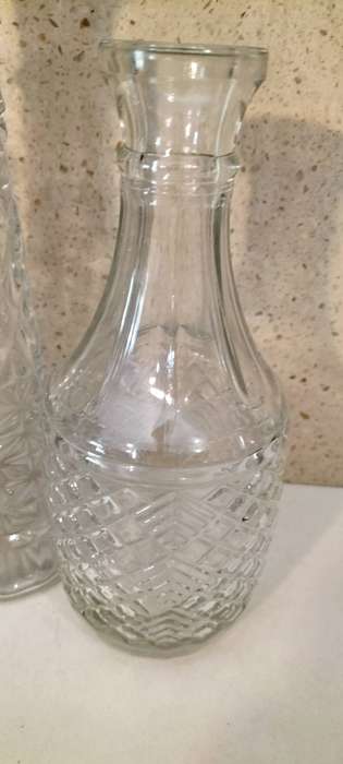 Set of 3 Beautiful Vintage Water Carafes.