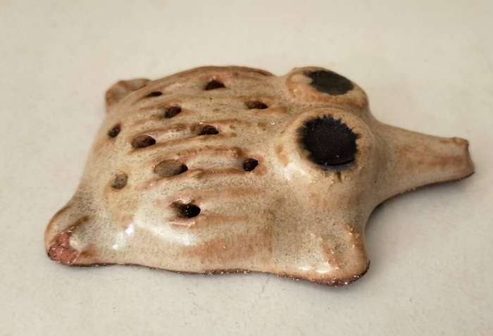 A Beautiful Handmade Glazed Pottery Toothpick Holder