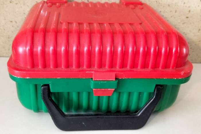 Sturdy Plastic Lunch Box with Handle and Hinges