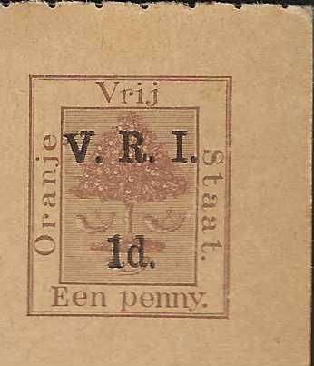 OFS 1900 1d V.R.I. ANTWOORD BETAALD BRIEFKAARTE 5 different `V.R.I.` overprints.
