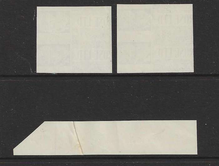 Union 1929 Three colour Hunter Penrose Darmstadt trial label group. See below.