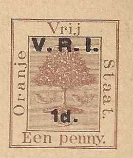 OFS 1900 1d V.R.I. ANTWOORD BETAALD BRIEFKAARTE 5 different `V.R.I.` overprints.