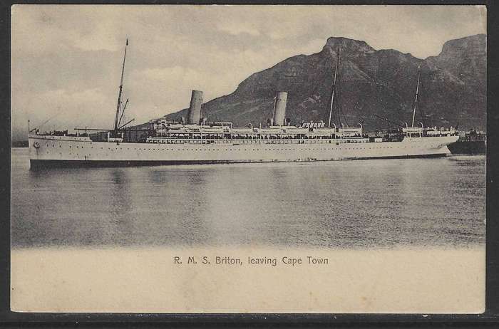 Cape Maritime Mail: 1899 "R.M.S. Briton" Port Elizabeth to Wiesbaden, Germany. .