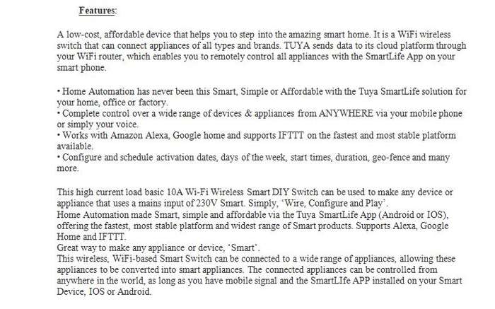 WIFI Smart Switch, control your devices from your phone wherever you are