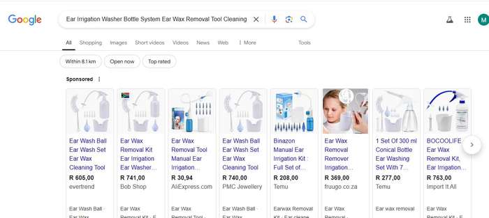 Ear Irrigation Washer Bottle System Ear Wax Removal Tool Cleaning Set Worth R400