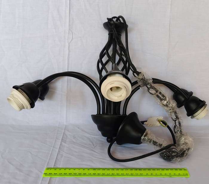 Bright Star Lighting BLACK Metal Chandelier