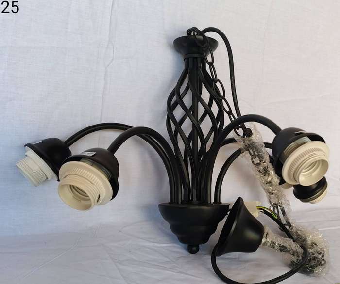 Bright Star Lighting BLACK Metal Chandelier