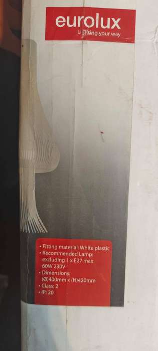 Eurolux P466 Pena Pendant Plastic White (E27) White