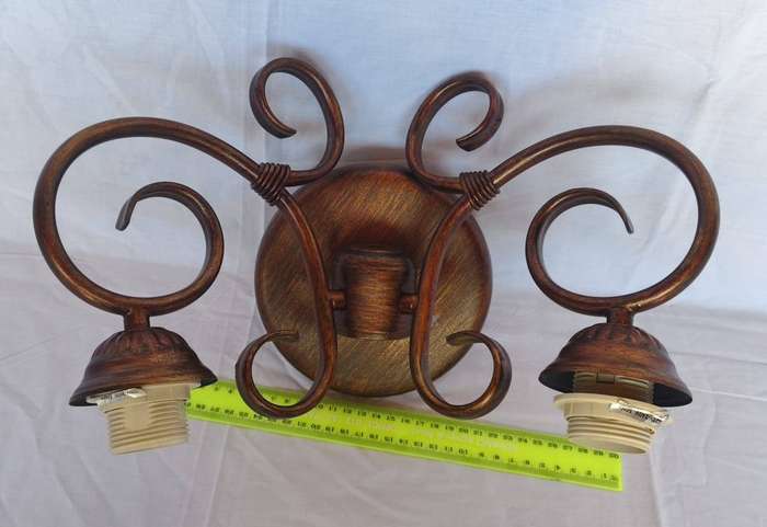 3 x Radiant Bronze Wall Light Fittings