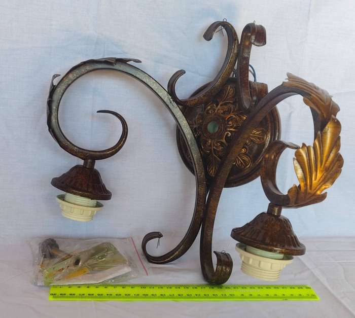 3 x Radiant Bronze Wall Light Fittings