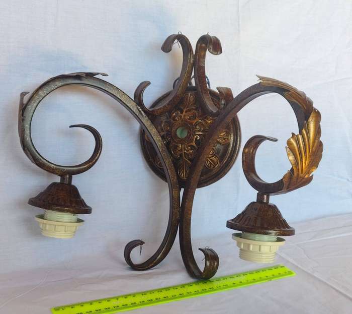 3 x Radiant Bronze Wall Light Fittings