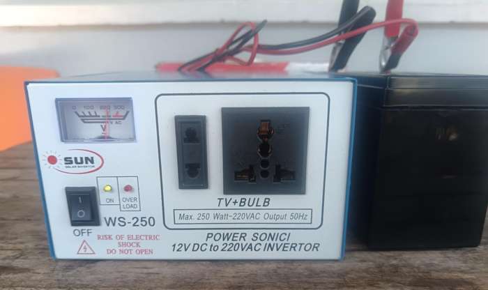 Solar Powered Inverter Plus Deep Cycle Battery